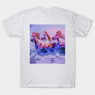 Horses at the beach. T-Shirt